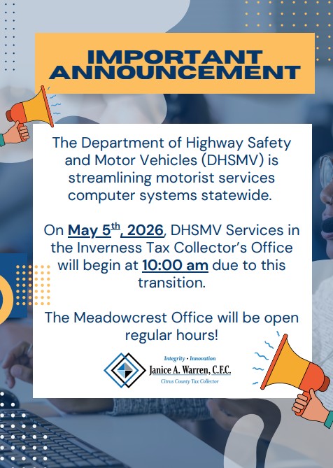 IMPORTANT ANNOUNCEMENT